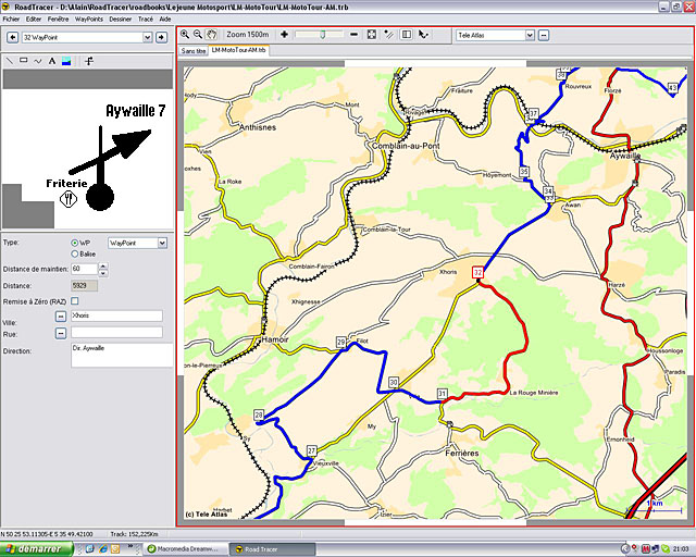 Cartographie RoadTracer Pro Tele Atlas