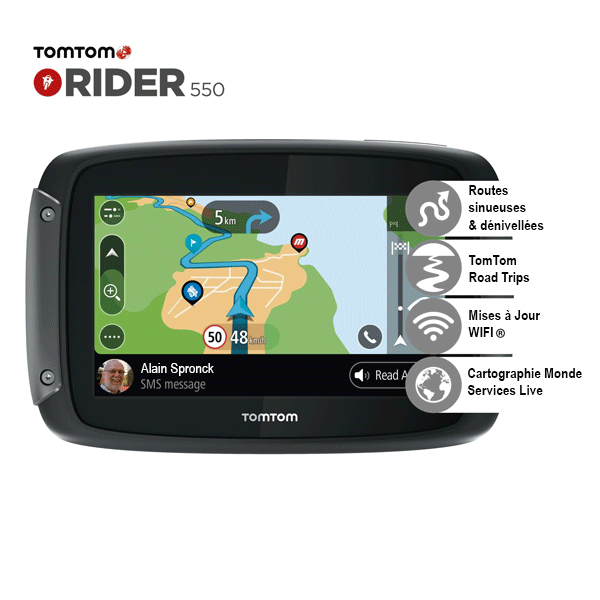 GPS TOMTOM RIDER 550 — Motoland-Dunkerque